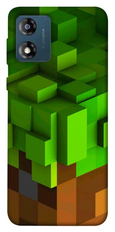 Чехол itsPrint Grass block для Motorola Moto E13, игры, купить оптом с доставкой