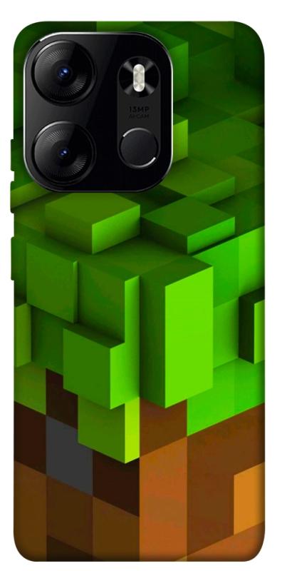 Чехол itsPrint Grass block для Tecno Spark Go 2023, игры, купить оптом с доставкой