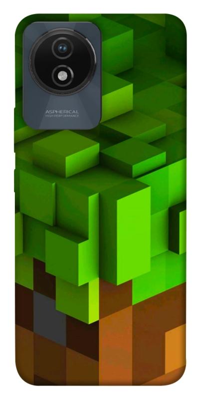 Чехол itsPrint Grass block для Vivo Y02, игры, купить оптом с доставкой