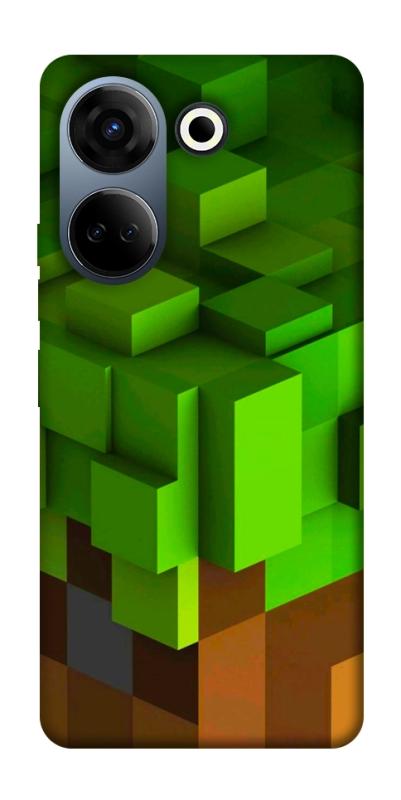 Чехол itsPrint Grass block для TECNO Camon 20 Pro (CK7n), игры, купить оптом с доставкой