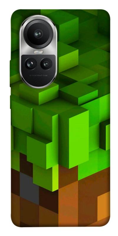 Чехол itsPrint Grass block для Oppo Reno 10, игры, купить оптом с доставкой
