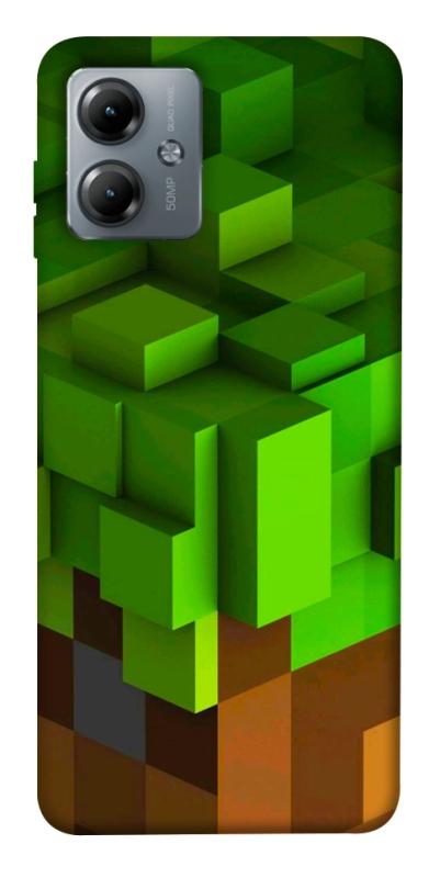 Чехол itsPrint Grass block для Motorola Moto G14, игры, купить оптом с доставкой