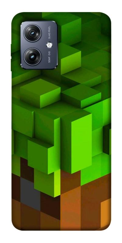 Чехол itsPrint Grass block для Motorola Moto G54, игры, купить оптом с доставкой