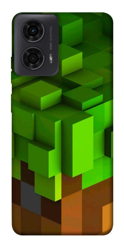 Чехол itsPrint Grass block для Motorola Moto G24, игры, купить оптом с доставкой