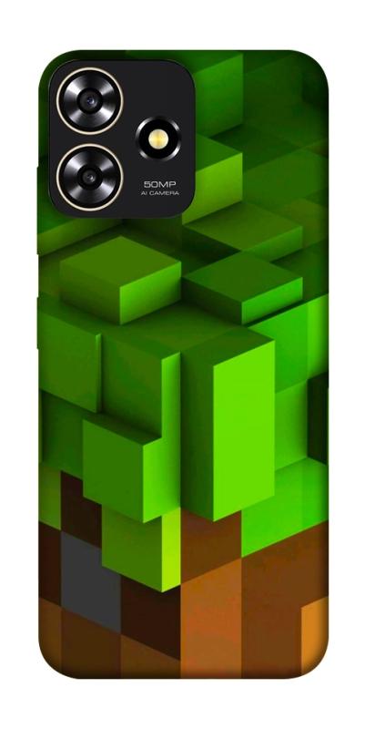 Чехол itsPrint Grass block для ZTE Blade A73 4G, игры, купить оптом с доставкой