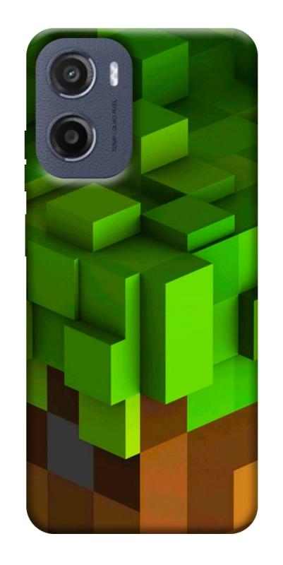 Чехол itsPrint Grass block для Motorola Moto G05, игры, купить оптом с доставкой