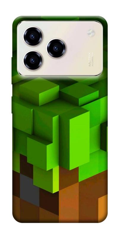 Чехол itsPrint Grass block для ZTE Blade A76, игры, купить оптом с доставкой