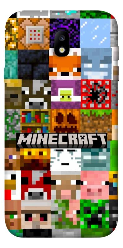 Чехол itsPrint Minecraft collage для Samsung J730 Galaxy J7 (2017), игры, купить оптом с доставкой