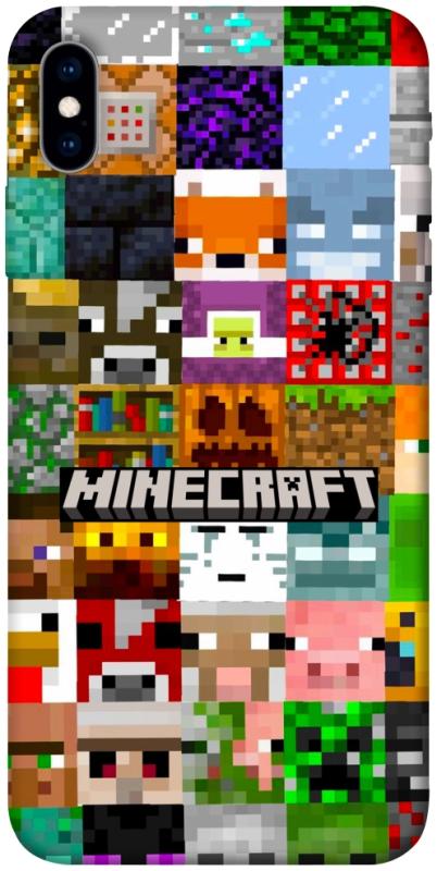 Чехол itsPrint Minecraft collage для Apple iPhone X (5.8"), игры, купить оптом с доставкой