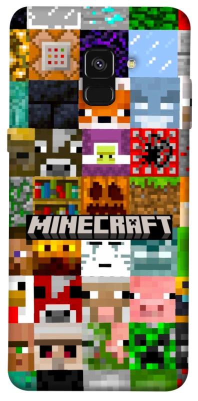 Чехол itsPrint Minecraft collage для Samsung A530 Galaxy A8 (2018), игры, купить оптом с доставкой