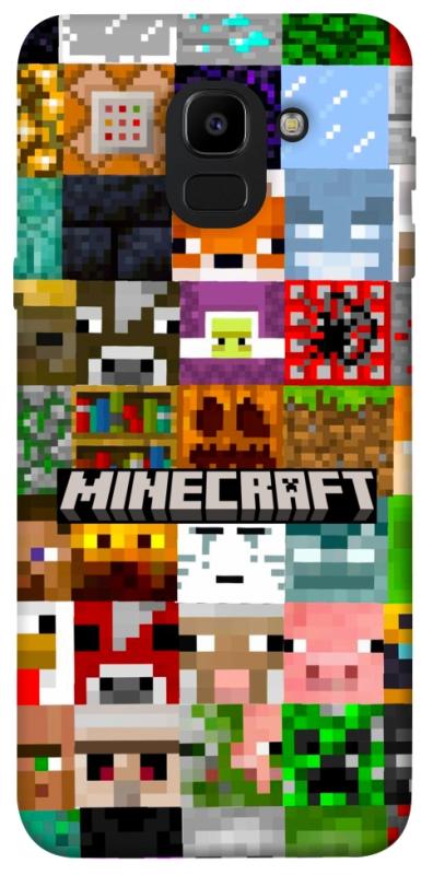 Чехол itsPrint Minecraft collage для Samsung J600F Galaxy J6 (2018), игры, купить оптом с доставкой