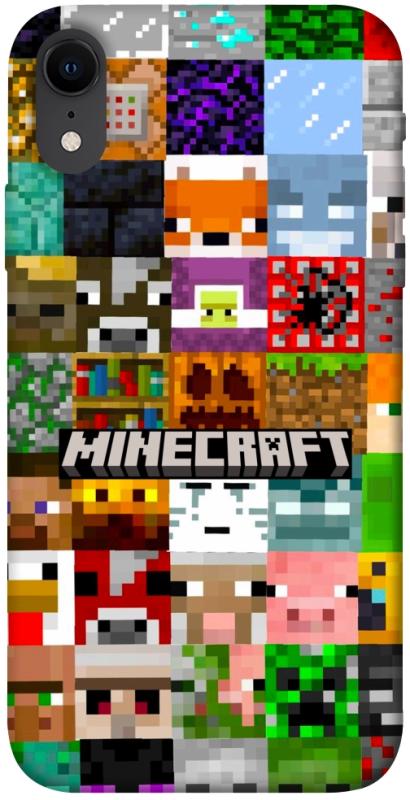 Чехол itsPrint Minecraft collage для Apple iPhone XR (6.1"), игры, купить оптом с доставкой