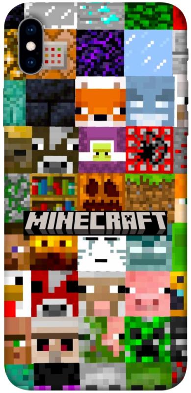 Чехол itsPrint Minecraft collage для Apple iPhone XS Max (6.5"), игры, купить оптом с доставкой