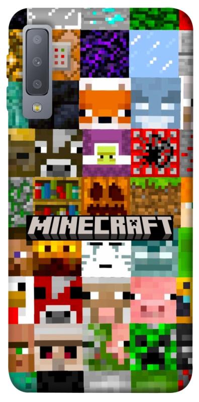 Чехол itsPrint Minecraft collage для Samsung A750 Galaxy A7 (2018), игры, купить оптом с доставкой