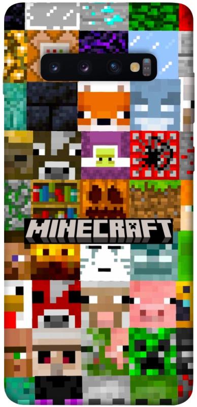 Чехол itsPrint Minecraft collage для Samsung Galaxy S10+, игры, купить оптом с доставкой