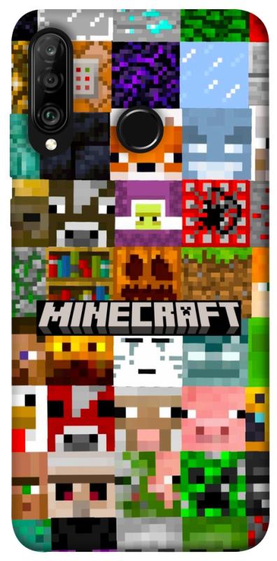 Чехол itsPrint Minecraft collage для Huawei P30 lite, игры, купить оптом с доставкой