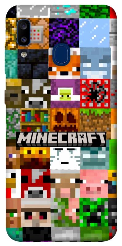 Чехол itsPrint Minecraft collage для Samsung Galaxy A20 / A30, игры, купить оптом с доставкой