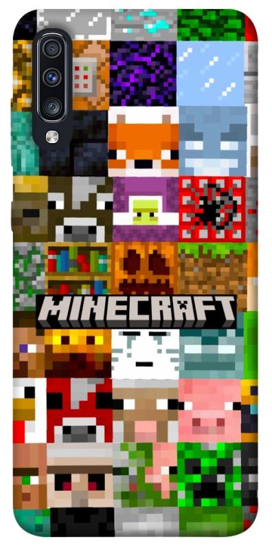 Чехол itsPrint Minecraft collage для Samsung Galaxy A70 (A705F), игры, купить оптом с доставкой