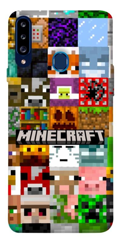 Чехол itsPrint Minecraft collage для Samsung Galaxy A20s, игры, купить оптом с доставкой