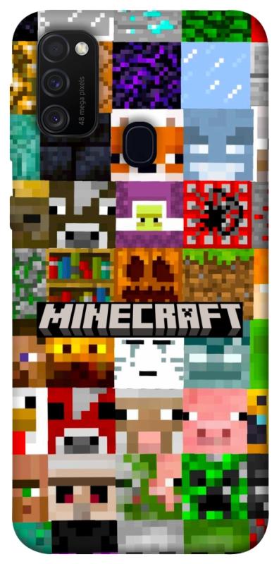 Чехол itsPrint Minecraft collage для Samsung Galaxy M30s / M21, игры, купить оптом с доставкой