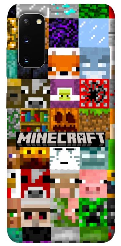 Чехол itsPrint Minecraft collage для Samsung Galaxy S20, игры, купить оптом с доставкой