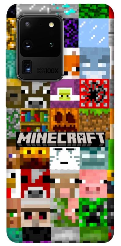 Чехол itsPrint Minecraft collage для Samsung Galaxy S20 Ultra, игры, купить оптом с доставкой