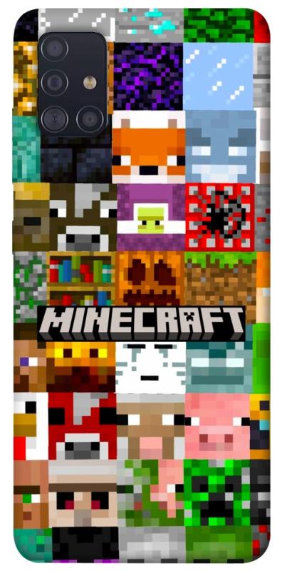 Чехол itsPrint Minecraft collage для Samsung Galaxy A51, игры, купить оптом с доставкой