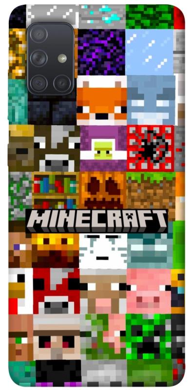 Чехол itsPrint Minecraft collage для Samsung Galaxy A71, игры, купить оптом с доставкой