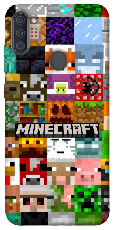 Чехол itsPrint Minecraft collage для Samsung Galaxy A11, игры, купить оптом с доставкой