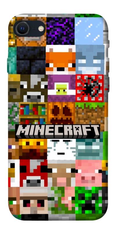 Чехол itsPrint Minecraft collage для Apple iPhone SE (2020), игры, купить оптом с доставкой