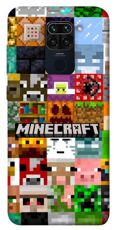 Чехол itsPrint Minecraft collage для Xiaomi Redmi Note 9 / Redmi 10X, игры, купить оптом с доставкой