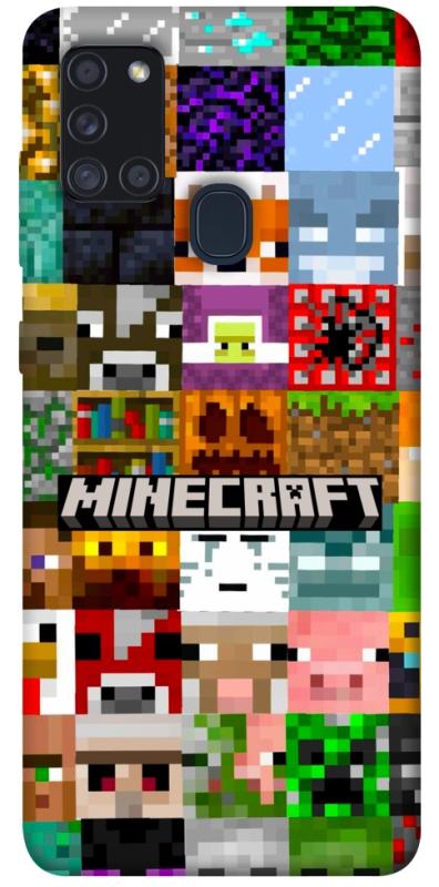 Чехол itsPrint Minecraft collage для Samsung Galaxy A21s, игры, купить оптом с доставкой