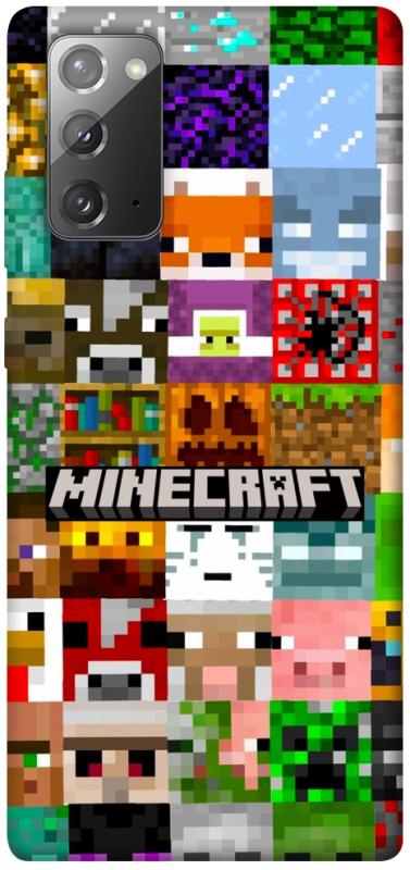 Чохол itsPrint Minecraft collage для Samsung Galaxy Note 20, ігри, купити оптом з доставкою