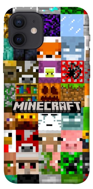 Чехол itsPrint Minecraft collage для Apple iPhone 12 Pro (6.1"), игры, купить оптом с доставкой