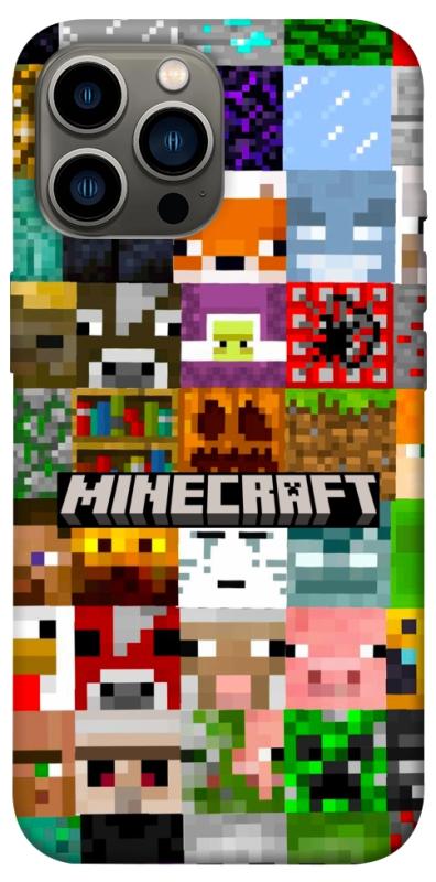 Чохол itsPrint Minecraft collage для Apple iPhone 12 Pro Max (6.7"), ігри, купити оптом з доставкою