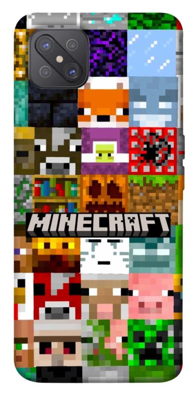 Чехол itsPrint Minecraft collage для Oppo A92s, игры, купить оптом с доставкой