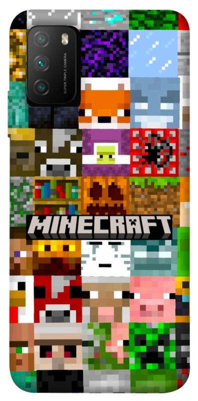 Чехол itsPrint Minecraft collage для Xiaomi Poco M3, игры, купить оптом с доставкой