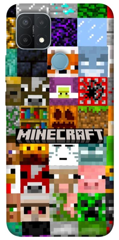 Чехол itsPrint Minecraft collage для Oppo A15s / A15, игры, купить оптом с доставкой