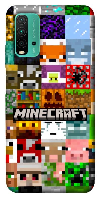 Чехол itsPrint Minecraft collage для Xiaomi Redmi Note 9 4G / Redmi 9 Power / Redmi 9T, игры, купить оптом с доставкой