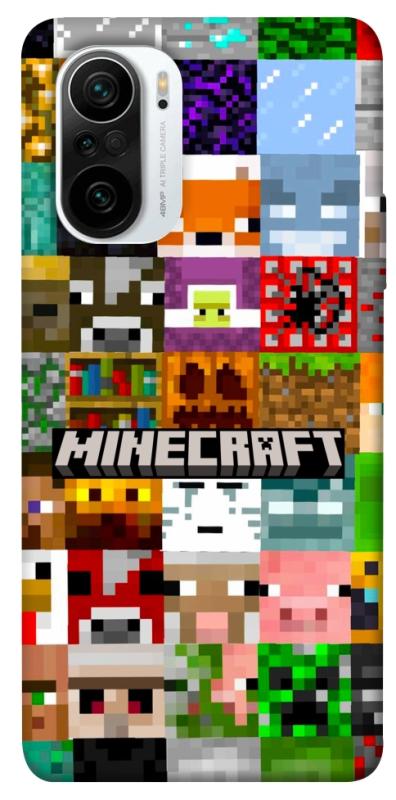 Чехол itsPrint Minecraft collage для Xiaomi Redmi K40 / K40 Pro / K40 Pro+ / Poco F3, игры, купить оптом с доставкой