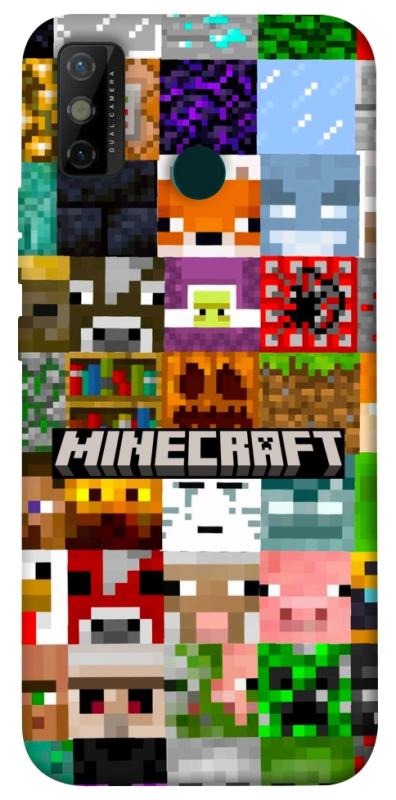 Чехол itsPrint Minecraft collage для TECNO Spark 6 Go, игры, купить оптом с доставкой