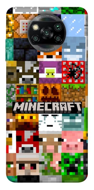 Чехол itsPrint Minecraft collage для Xiaomi Poco X3 NFC / Poco X3 Pro, игры, купить оптом с доставкой