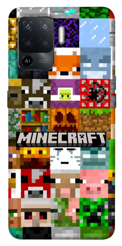 Чехол itsPrint Minecraft collage для Oppo Reno 5 Lite, игры, купить оптом с доставкой