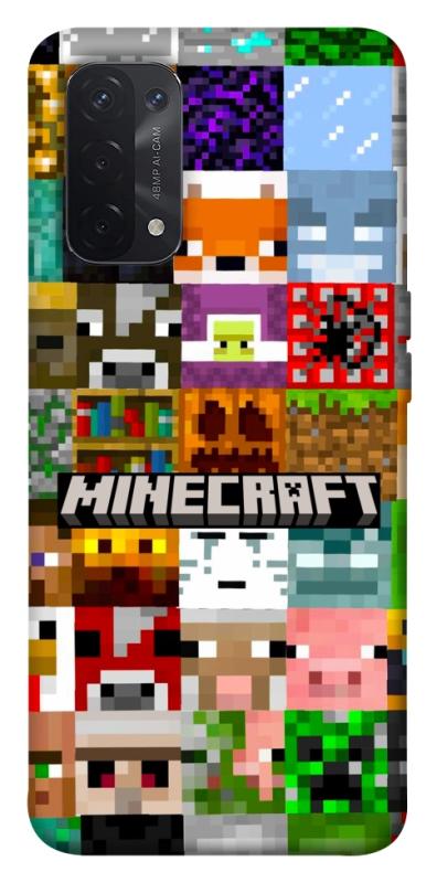 Чехол itsPrint Minecraft collage для Oppo A54 4G, игры, купить оптом с доставкой