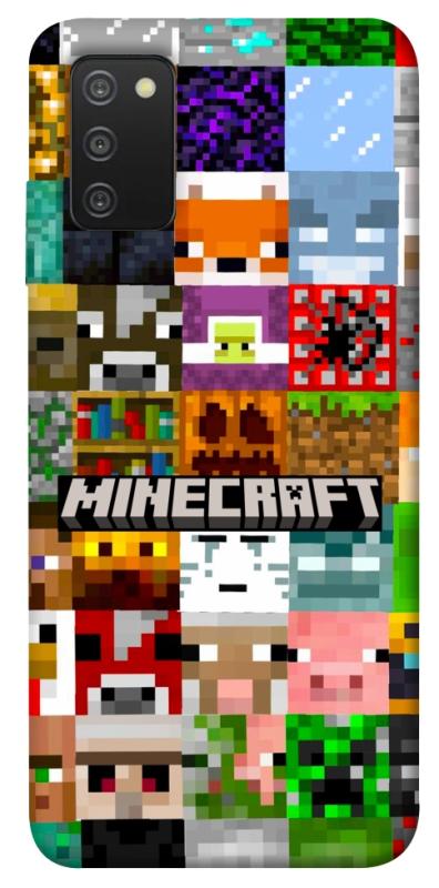 Чехол itsPrint Minecraft collage для Samsung Galaxy A03s, игры, купить оптом с доставкой