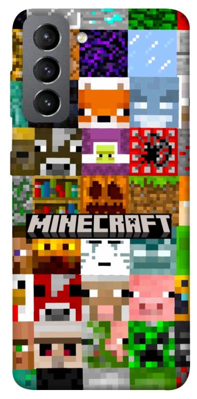 Чехол itsPrint Minecraft collage для Samsung Galaxy S21 FE, игры, купить оптом с доставкой