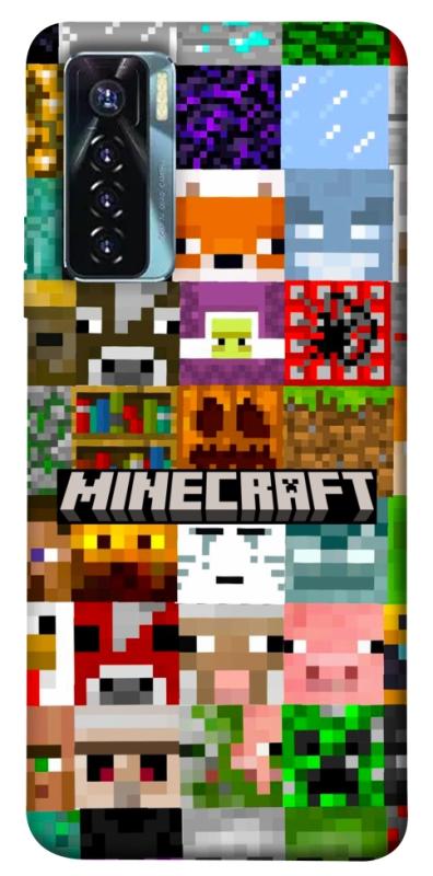 Чохол itsPrint Minecraft collage для TECNO Camon 17 Pro, ігри, купити оптом з доставкою