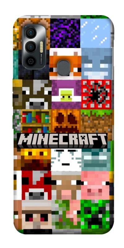Чехол itsPrint Minecraft collage для TECNO Spark 7, игры, купить оптом с доставкой