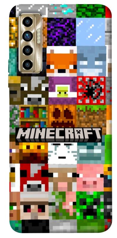 Чехол itsPrint Minecraft collage для TECNO Camon 17P, игры, купить оптом с доставкой