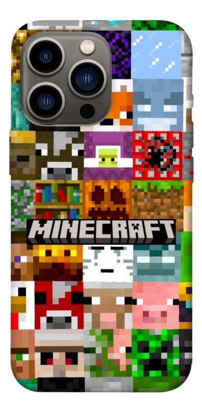 Чехол itsPrint Minecraft collage для Apple iPhone 13 Pro (6.1"), игры, купить оптом с доставкой